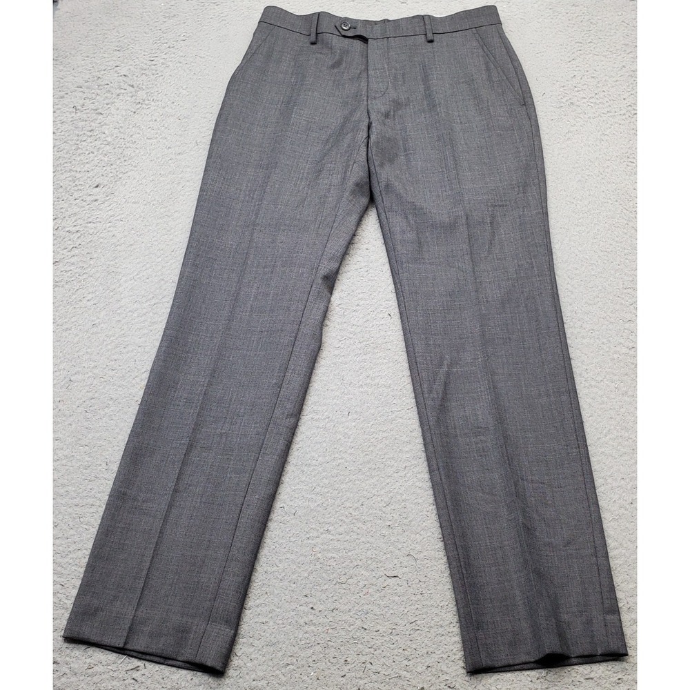 Collection by Michael Strahan Suit Pants Mens 30x30 Gray Modern Fit Flat Front